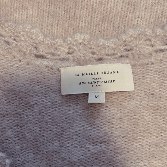 Sezane Women's V-Neck Sweater in Soft Brown - Picture 6 of 8